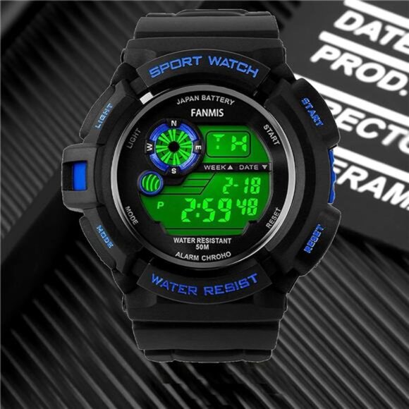Mens Military Multifunction Digital LED Watch Electronic Waterproof Alarm Quartz - Picture 2 of 7